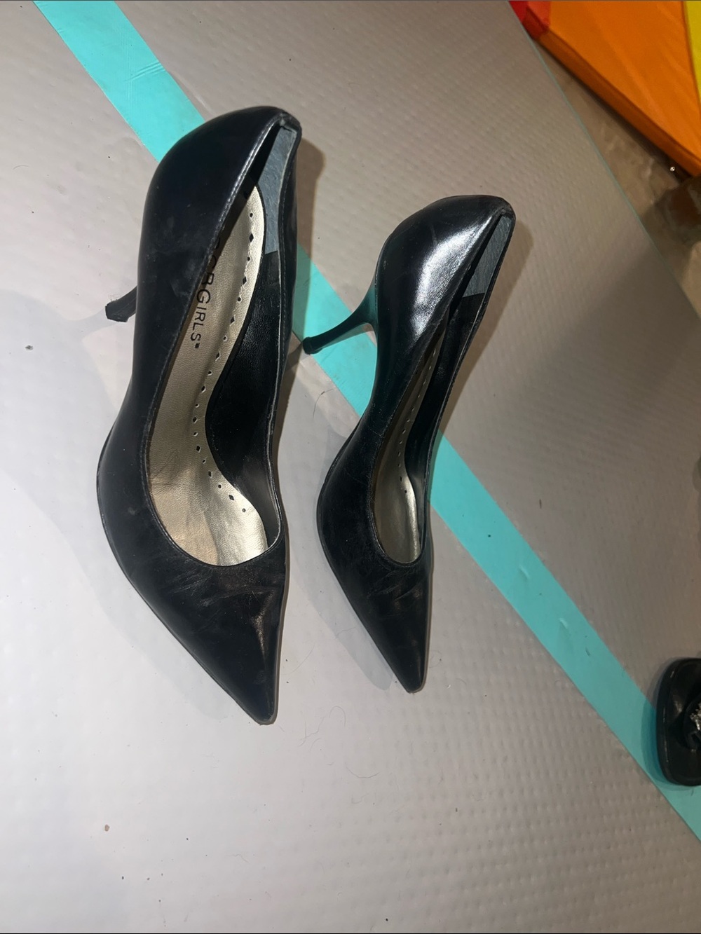 BCBGirls Black Pointed-Toe Stiletto Pumps